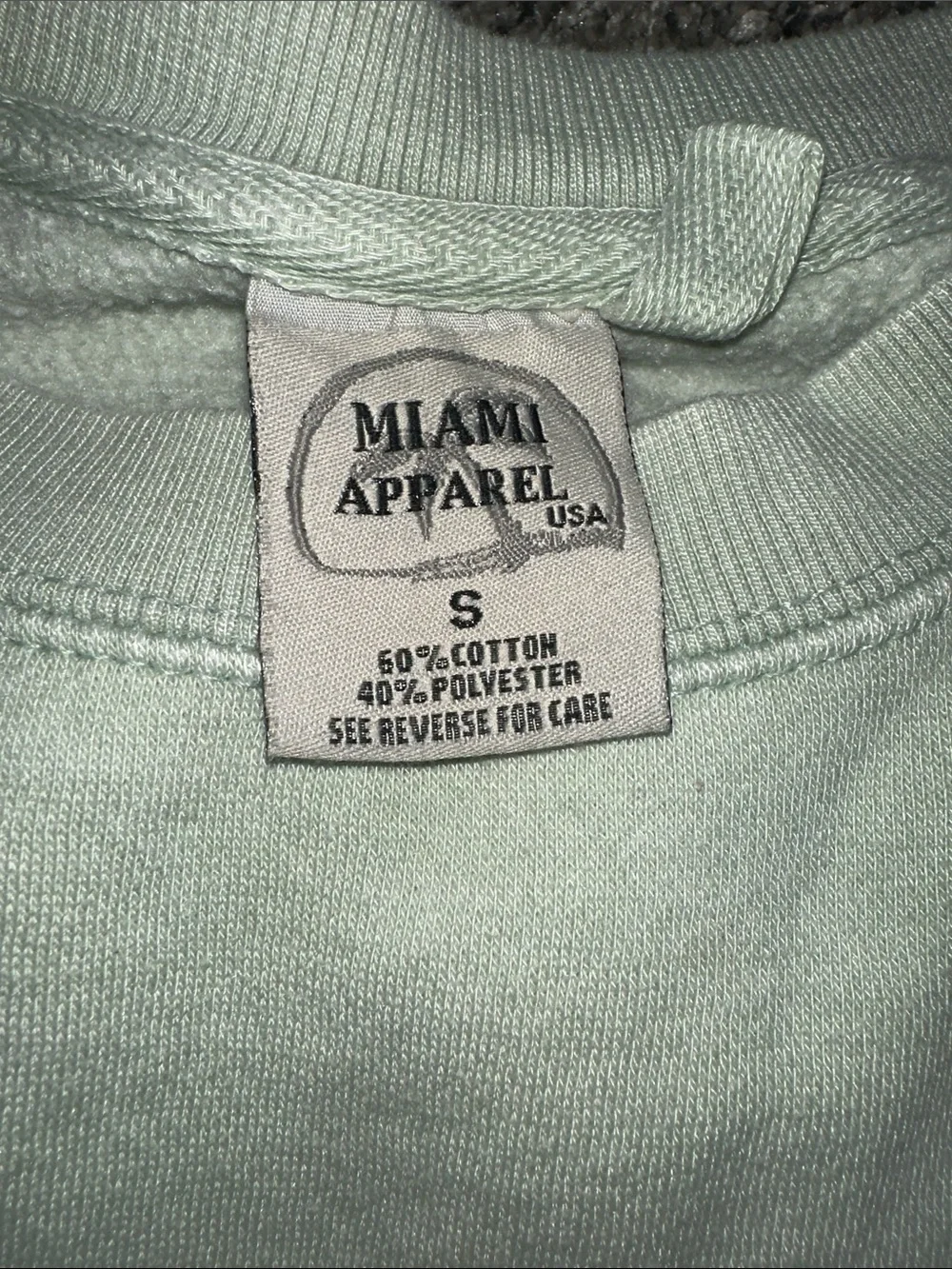 Panama City Beach Light Sage Crewneck Sweatshirt with Navy Print - Picture 6 of 6